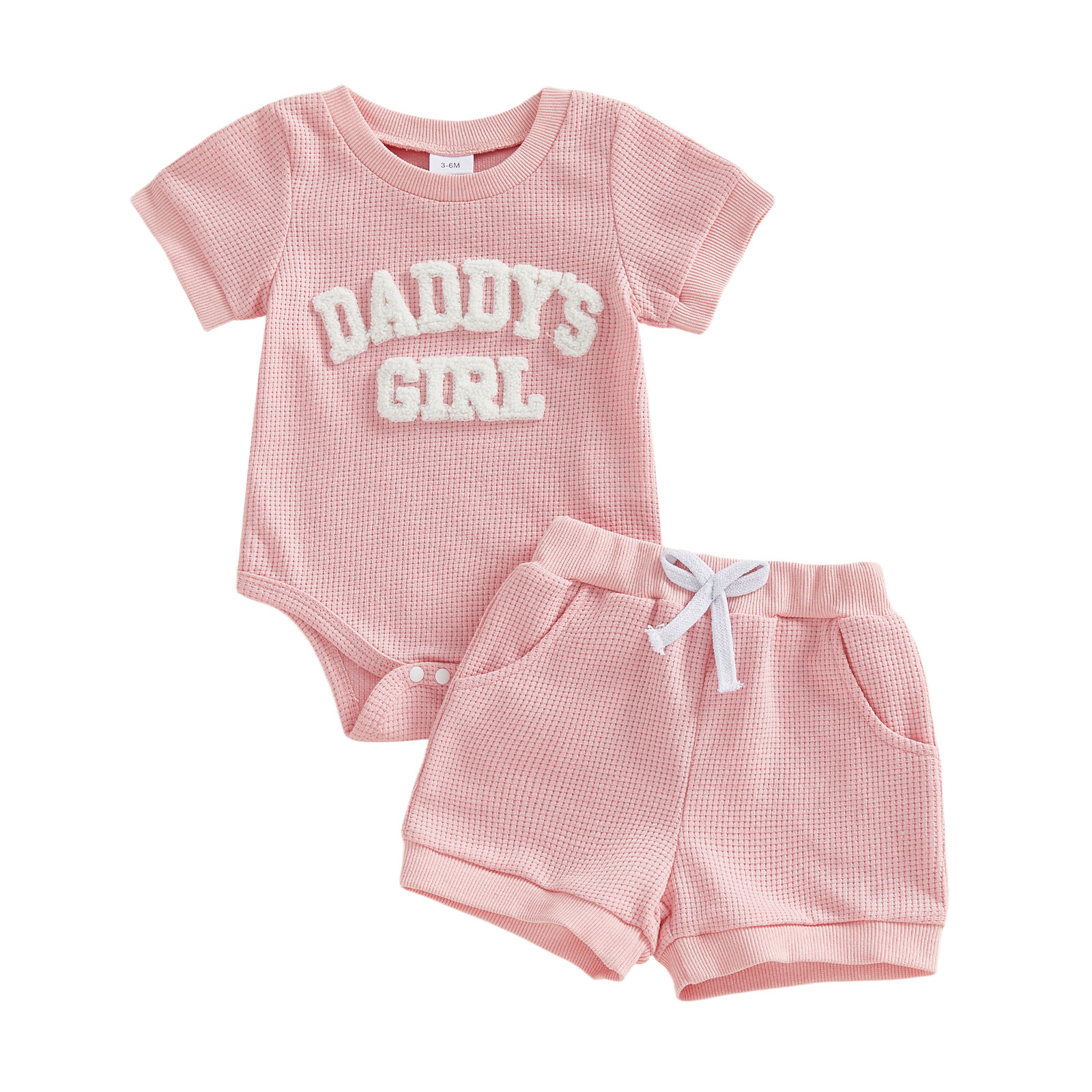 Papa's Prinsesje Romper Set – Geborduurde Short & Broekje